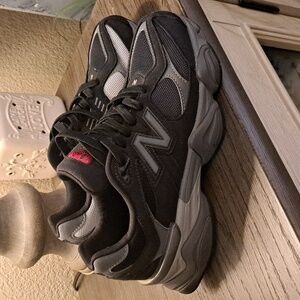 New Balance 9060 Black and Silver Sneakers